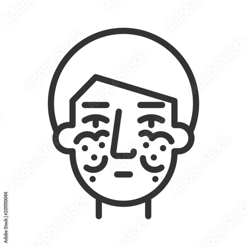 Foto Lupus rash linear icon