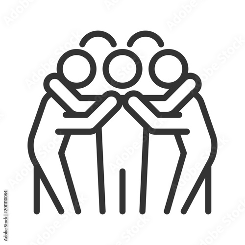 Obraz na płótnie Team huddle linear icon