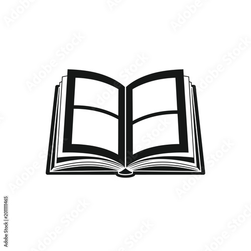 Canvastavla Open Book Illustration with Pages.