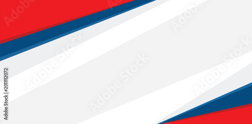 Patriotic American geometric background vector template with copy space