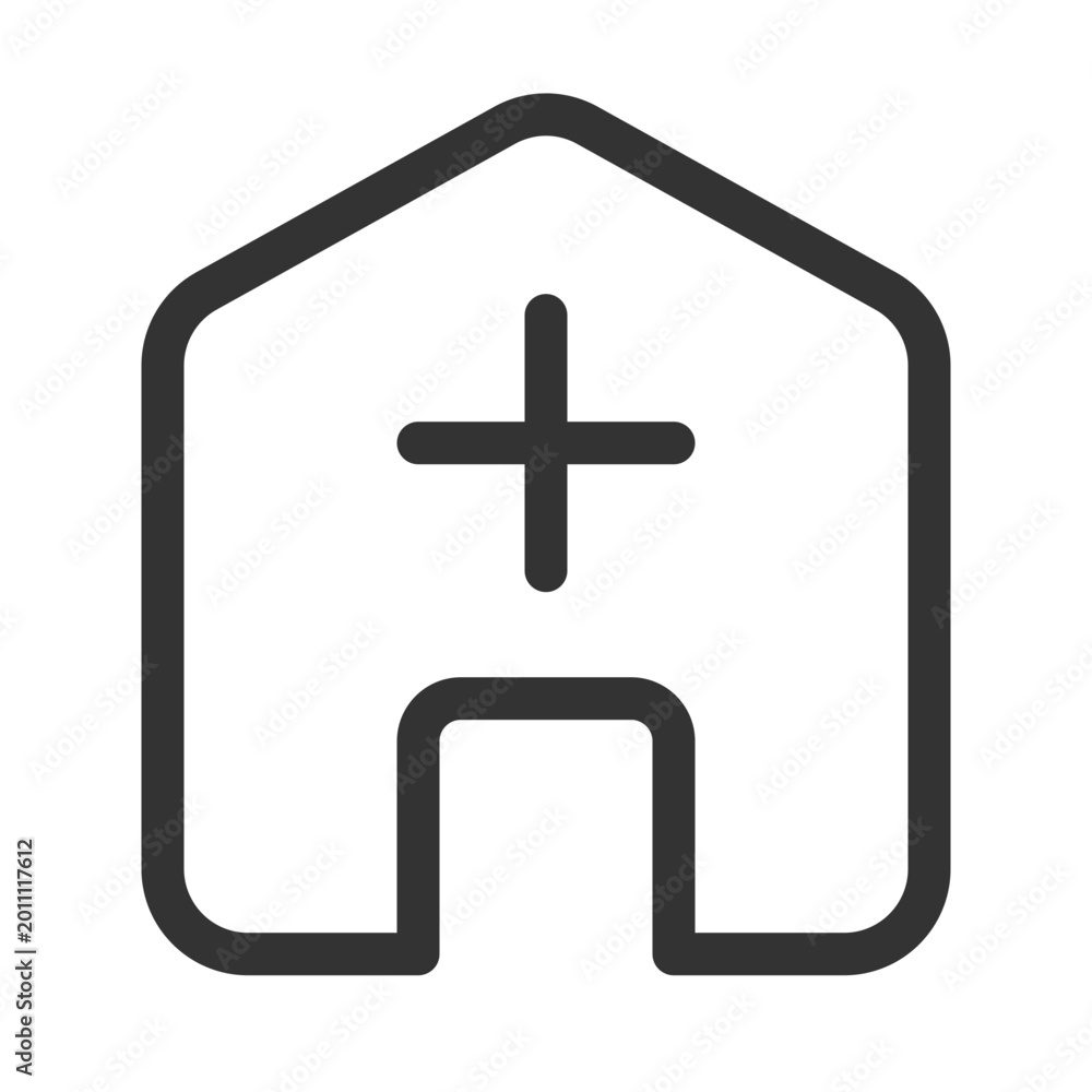 Obraz premium Add address pixel perfect linear ui icon. Delivery service. Mail recipient information. GUI, UX design. Outline isolated user interface element for app and web. Editable stroke. Arial font used