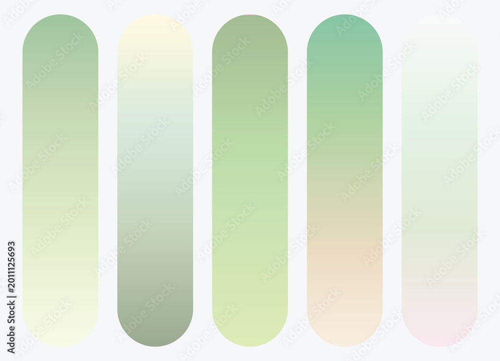 Fototapeta premium Vector colorful gradient collection. Colorful Gradient Rounded Bars Set – Modern Abstract UI Elements Collection