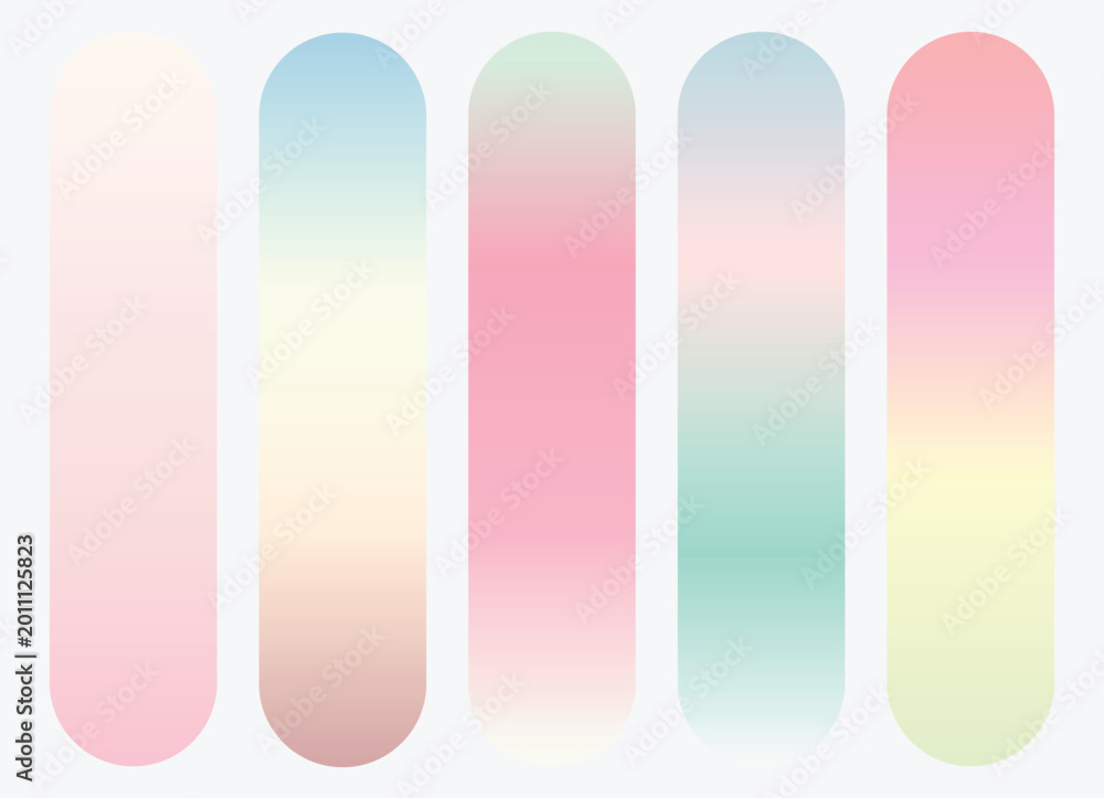 Fototapeta premium Vector colorful gradient collection. Colorful Gradient Rounded Bars Set – Modern Abstract UI Elements Collection