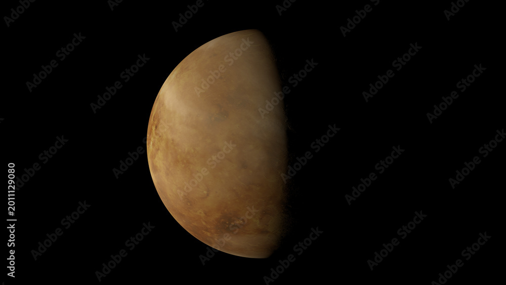 Fototapeta premium Venus planet and space. 3d illustration