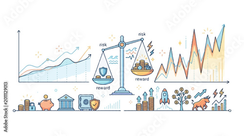 Risk vs Return Investment Strategy Illustration