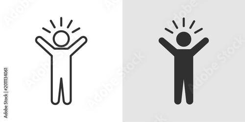 Positive Energy Icon representing body alignment, posture correction, and physical balance exercises.