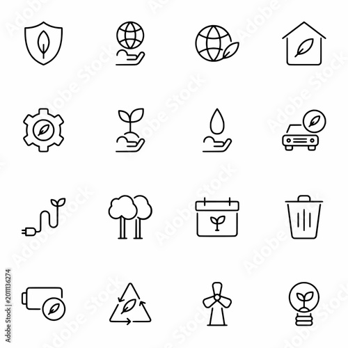 set of icons Ecology 