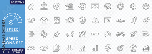 Canvastavla Speed icons set