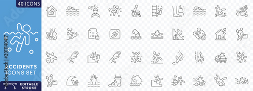Fotografía Accidents icon set