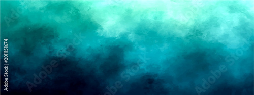 Принти на полотні Vector Abstract swirling shades teal create mesmerizing underwater effect, evoking feeling tranquility, movement depth