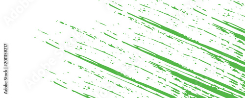 Fotografía Green brush stroke texture on white background providing artistic and textured e