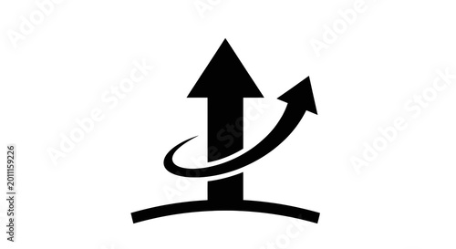 Foto Black Arrow Growth Increase Symbol.