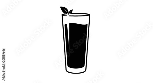 Tableau sur toile Black coffee in a glass cup.
