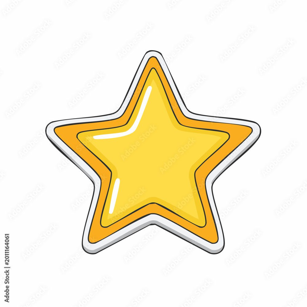 Fototapeta premium Yellow Star Icon