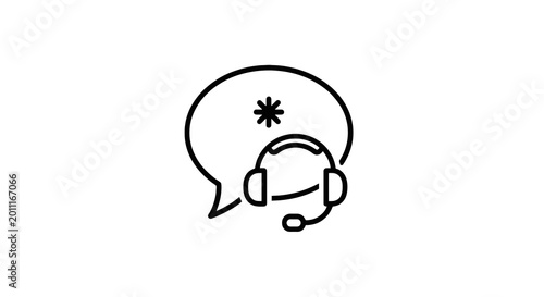 Photos Customer service representative with headset.