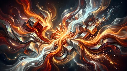abstract illustration vector digital design beautiful background wallpaper banner	