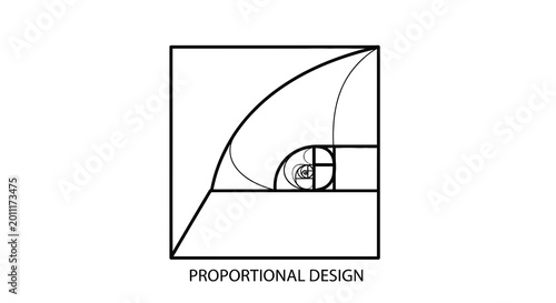 Obraz na plátně Golden Ratio Geometry Design Element.