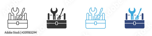 Schilderij op canvas Handy toolbox icon set