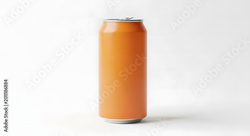 Matte Orange Energy Drink Can Mockup Blank Aluminum Soda Tin
