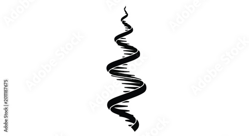 Abstract swirling black line suggesting growth and complexity