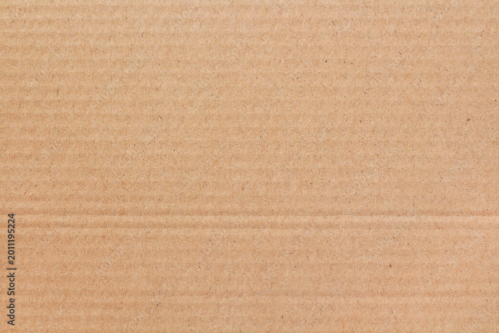 Fototapeta premium Cardboard sheet texture background, detail of recycle brown paper box pattern.