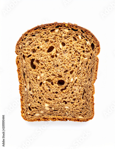 A slice of whole grain bread