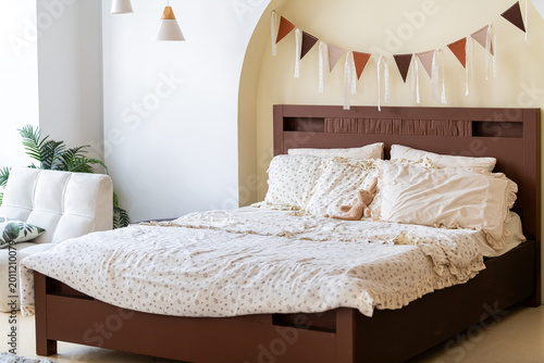 Fotografi Comfortable living space design for home rest and relaxation
