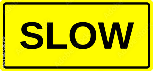 Advisory Road Sign Warning Drivers to Proceed Slowly