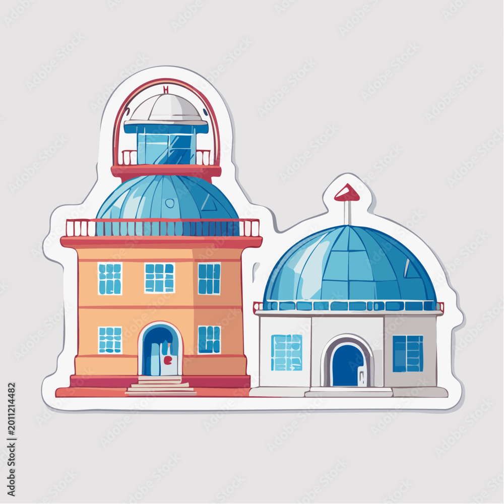 Obraz premium Observatory Buildings with Domes