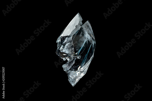 Foto Broken glass shard isolated on transparent background