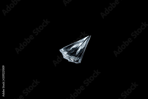 Obraz na płótnie Broken glass shard isolated on transparent background