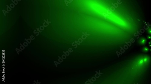 Abstract green background with glowing motion lights and blue particles forming a dark wave design pattern with a soft blur texture for an art motion wallpaper