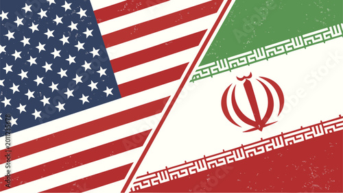 Iran and United States conflict concept showing geopolitical tension, war risk, and diplomatic crisis in Middle East region.