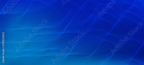 Technology wave particle pattern abstract blue green gradient background  Wavy motion dot design  big data for brochure  polka dot  flyer  magazine  business card  banner  vector.