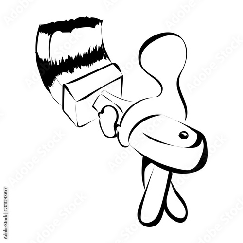 Figur mit Pinsel