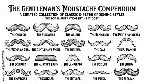 Canvas Print The gentleman's moustache compendium a collection of classic and retro grooming