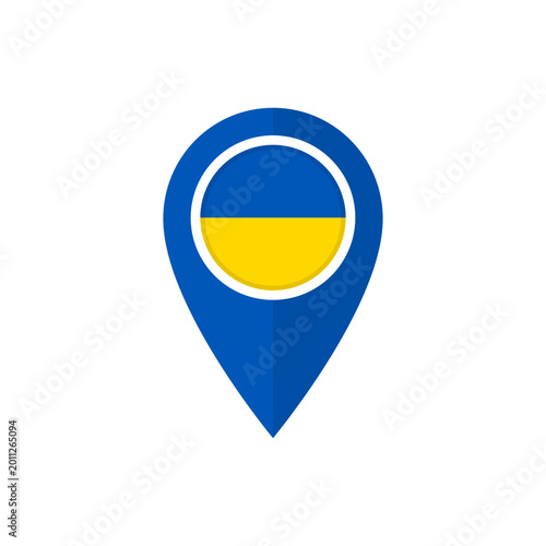 Map marker or pointer with Ukrainian flag. Location pin icon with flag of Ukraine Free Download Map marker or pointer with Ukrainian flag. Location pin icon with flag of Ukraine - GFXLoad