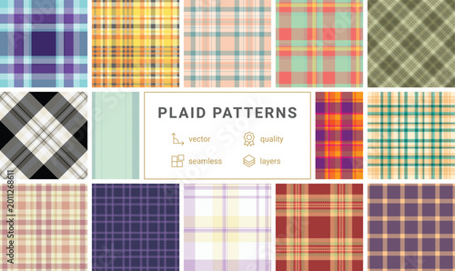 Fotografi Classic plaid bundle for multipurpose spring projects