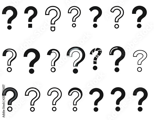Mysterious question marks in typography.