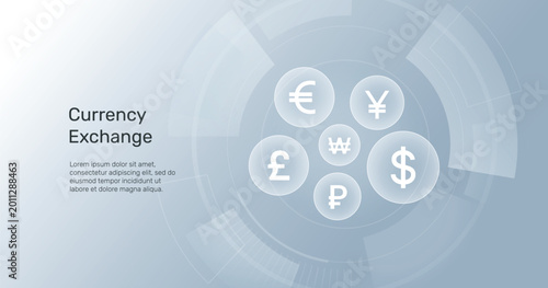 Bild auf Leinwand Currency exchange concept