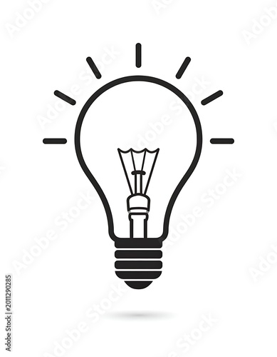 Innovation Idea Light Bulb Icon Concept.