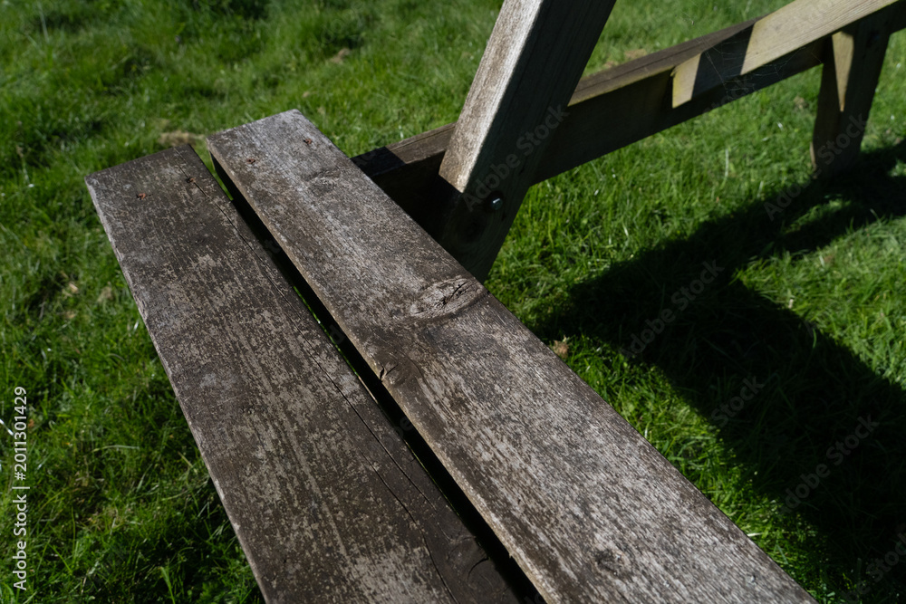 Fototapeta premium wooden bench in the park