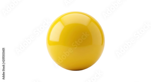 Fototapeta Glossy yellow 3d sphere ball mockup