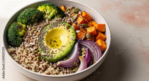 Delicious and Nutritious Vegan Power Bowl with Fresh Ingredients