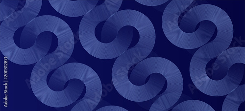 Abstract blue glowing geometric lines modern shiny blue circle lines pattern. Suit for for ads, flyer, poster, web. Digital screen. Premium banner. Copy space. Business card. Cover design