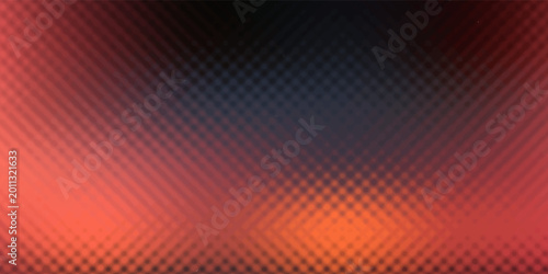 Quadro su tela A blurry image of three orange circles with a red background