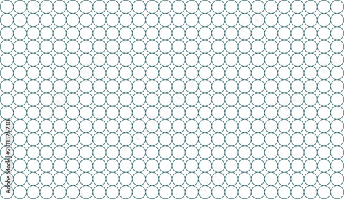 Bilde på lerret Circles appear in a soft blue outline pattern that creates a soothing and organized visual texture