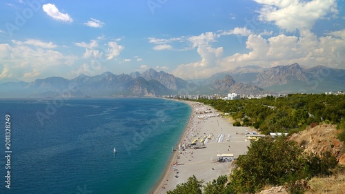 Konyaalti Beach in Antalya is one of the two main beaches of the city	
