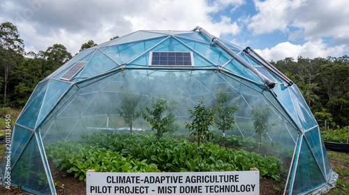 Climate-Adaptive Agriculture Dome Technology | Mist Dome for Sustainable Farming Innovation | Geodesic Greenhouse for Climate-Resilient Crops