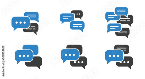 Chat bubble icons representing communication and dialogue